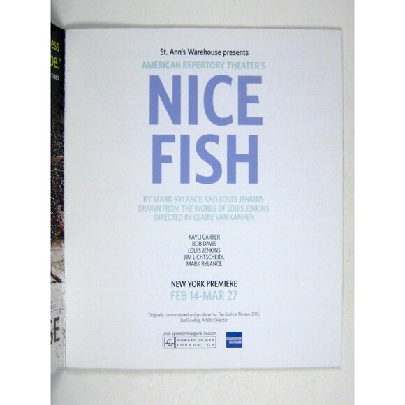 Nice Fish 2013 Program St. Ann Warehouse NYC Mark Ryliance American Theater - Picture 4 of 7